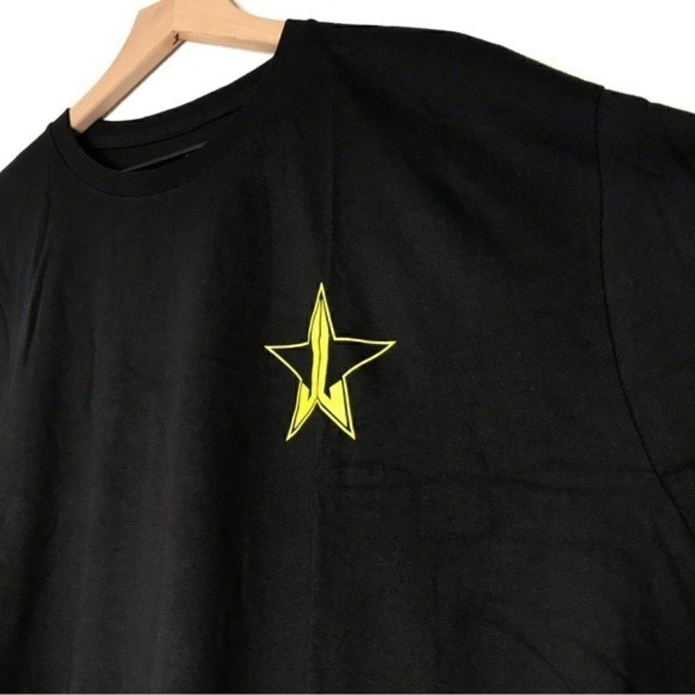 New! Jeffree Star Hi How are Ya Black Lime Green Star Soft Tee T-Shirt Top 2X - Picture 5 of 8
